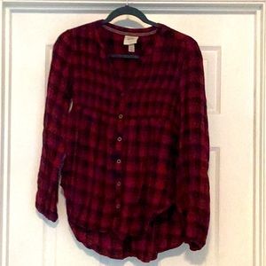 XS Knox Rose Red Plaid Shirt